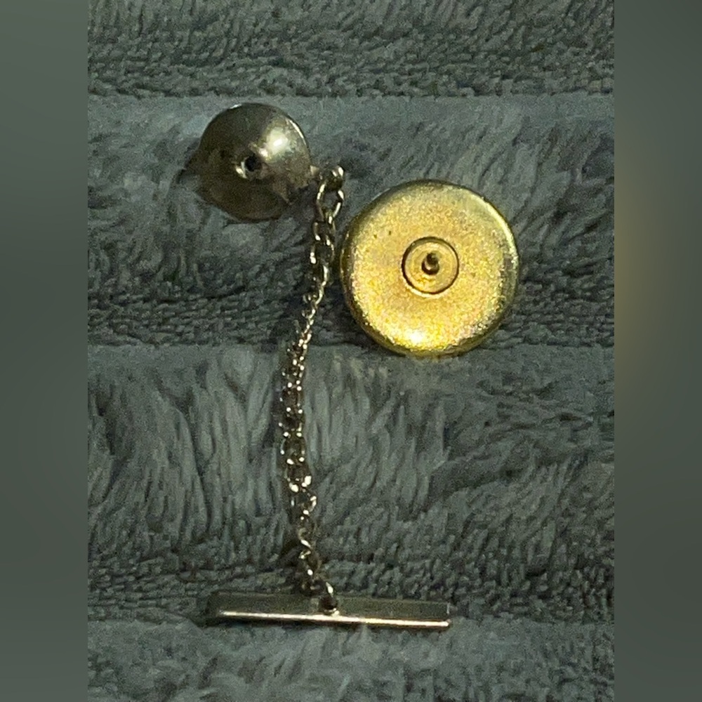 SWANK Vintage 50’s Initial “C” Cuff Links & Tie Tack set gold tone - Picture 5 of 10